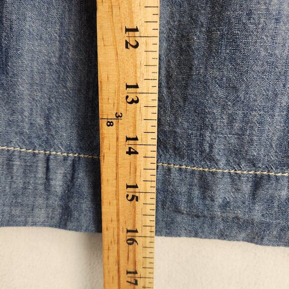 Old Navy Ultra Blue Skirt Women’s SZ 6 Blue Pleated Pockets Belt Loops Cotton - Picture 11 of 14